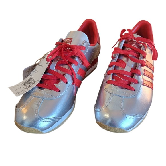 adidas Shoes - Adidas Originals Samba W Silver Red Metallic Sneakers JI3071 Womens Size 7 NEW